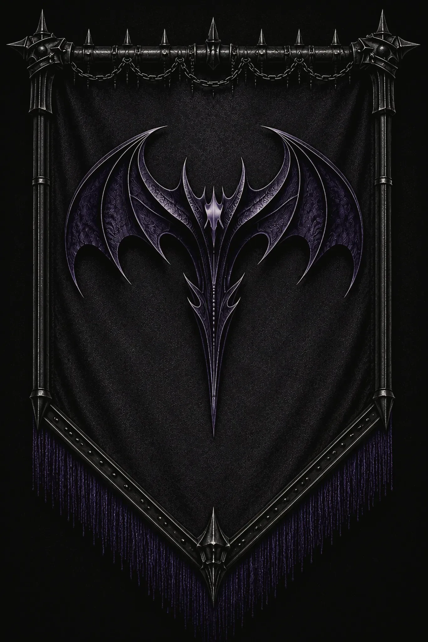 House Draconi sigil — a purple bat on a black void